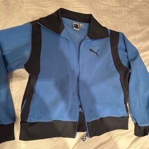 Large L - Puma Vintage Limited Edition Blue Terry Warmup Jacket